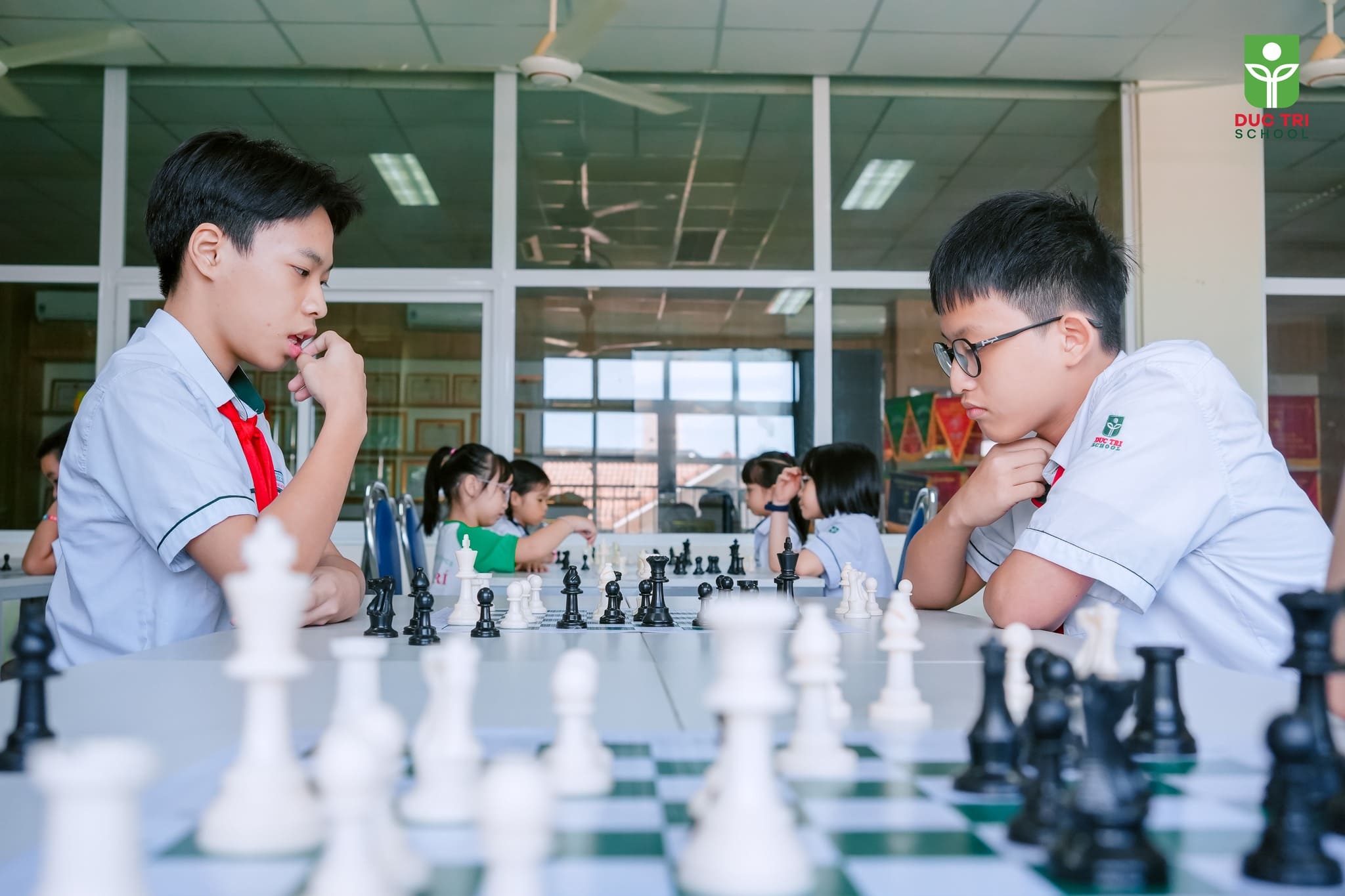 Thi đấu cờ vua tại giải thể thao học sinh Đức Trí 2024