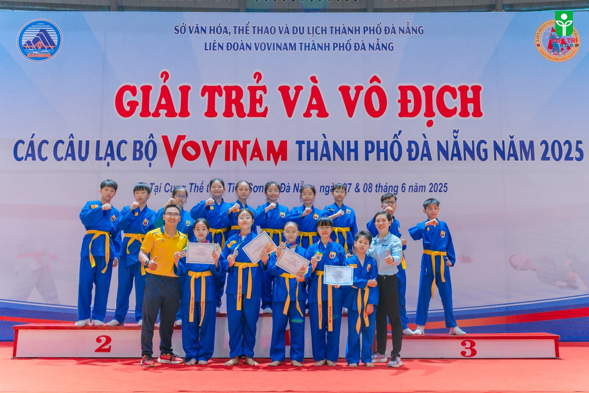 Giải trẻ và vô địch các câu lạc bộ Vovinam TP Đà Nẵng 2025